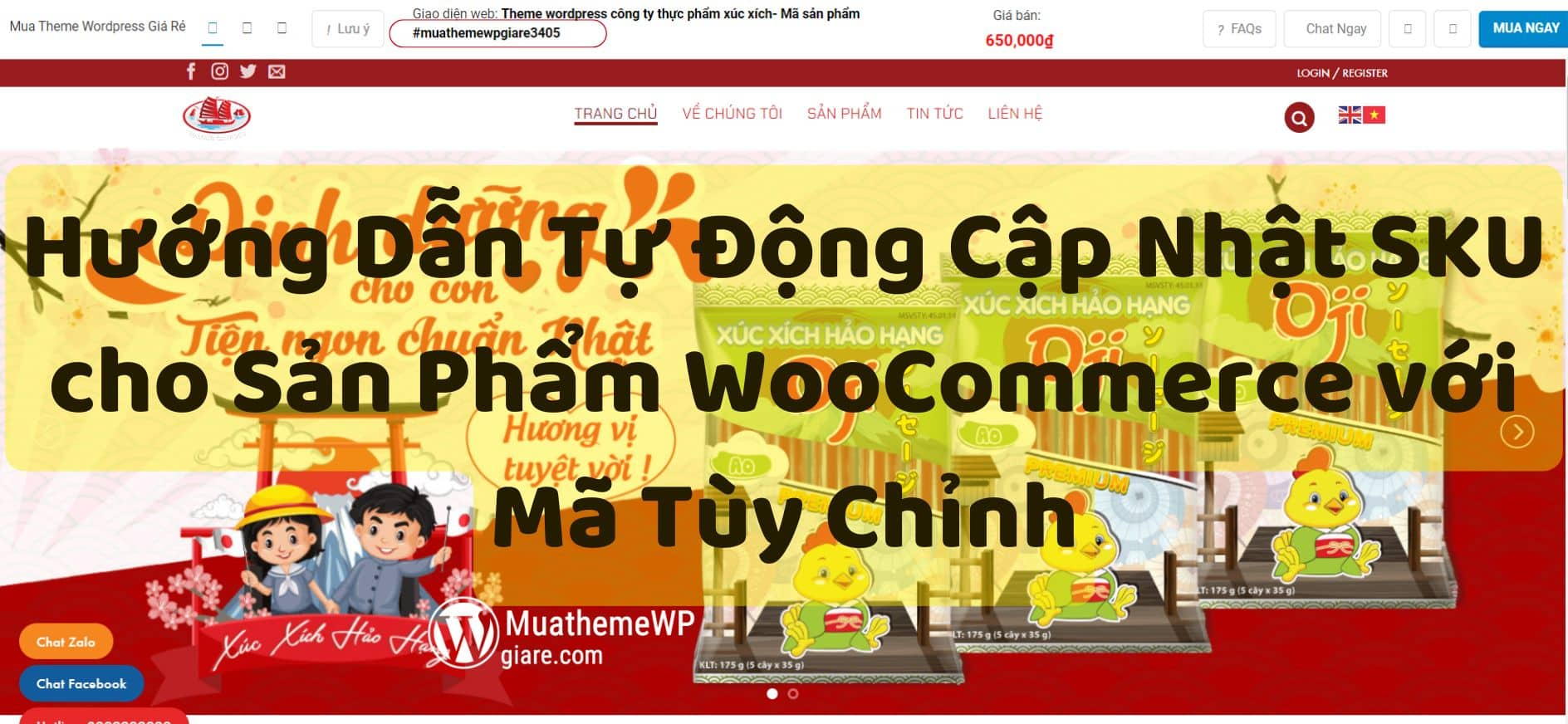 Hướng Dẫn Tự Động Cập Nhật SKU cho Sản Phẩm WooCommerce với Mã Tùy Chỉnh