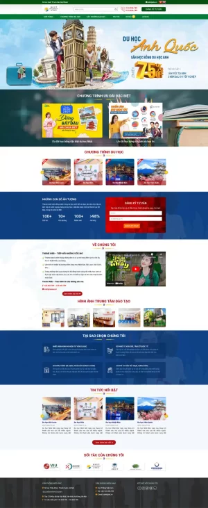 Theme WordPress du học quốc tế