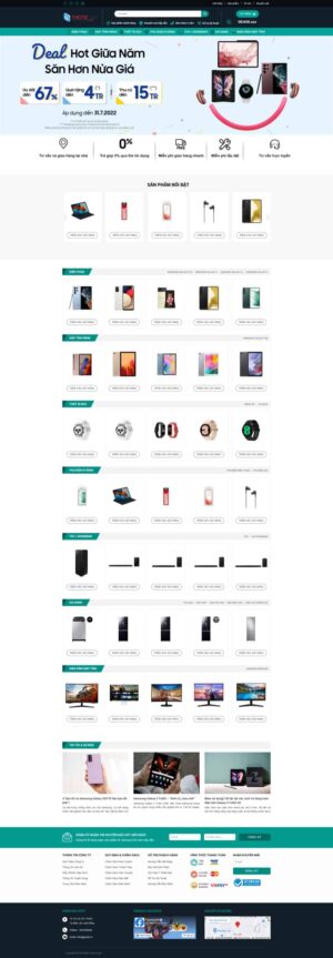 Theme wordpress bán điện thoại samsung shop