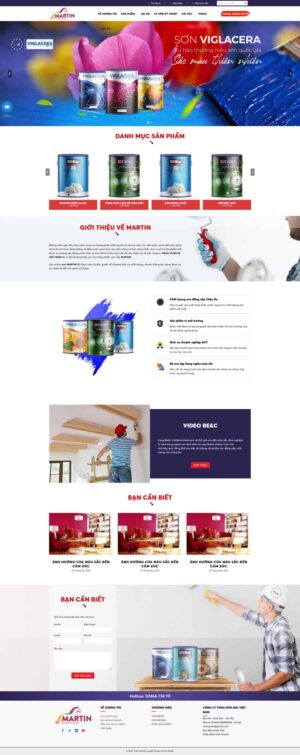 Theme wordpress bán sơn nước 01