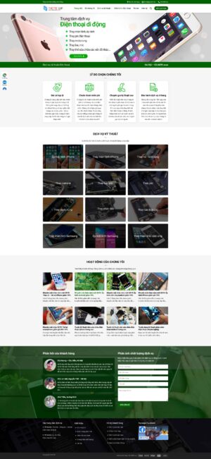 Theme WordPress dịch vụ sửa điện thoại