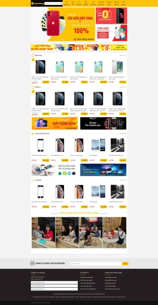 Sharecode Theme WordPress – Website Giống Thế Giới Di Động Đến 99% Dựa Trên Flatsome