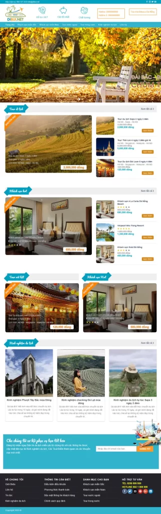 Theme wordpress tour du lịch