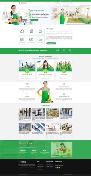 Theme wordpress dịch vụ vệ sinh