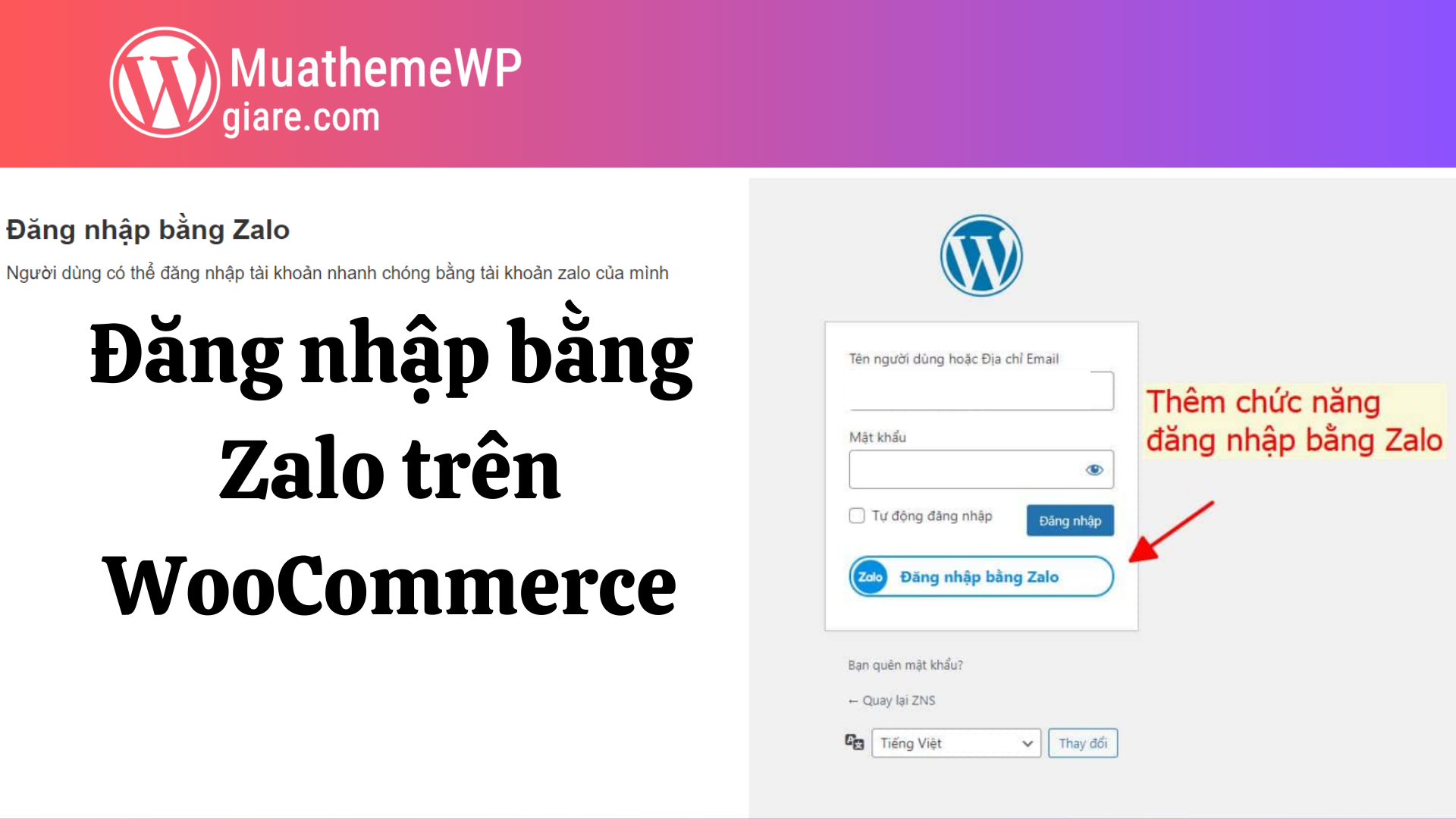 dang nhap bang zalo wordpress