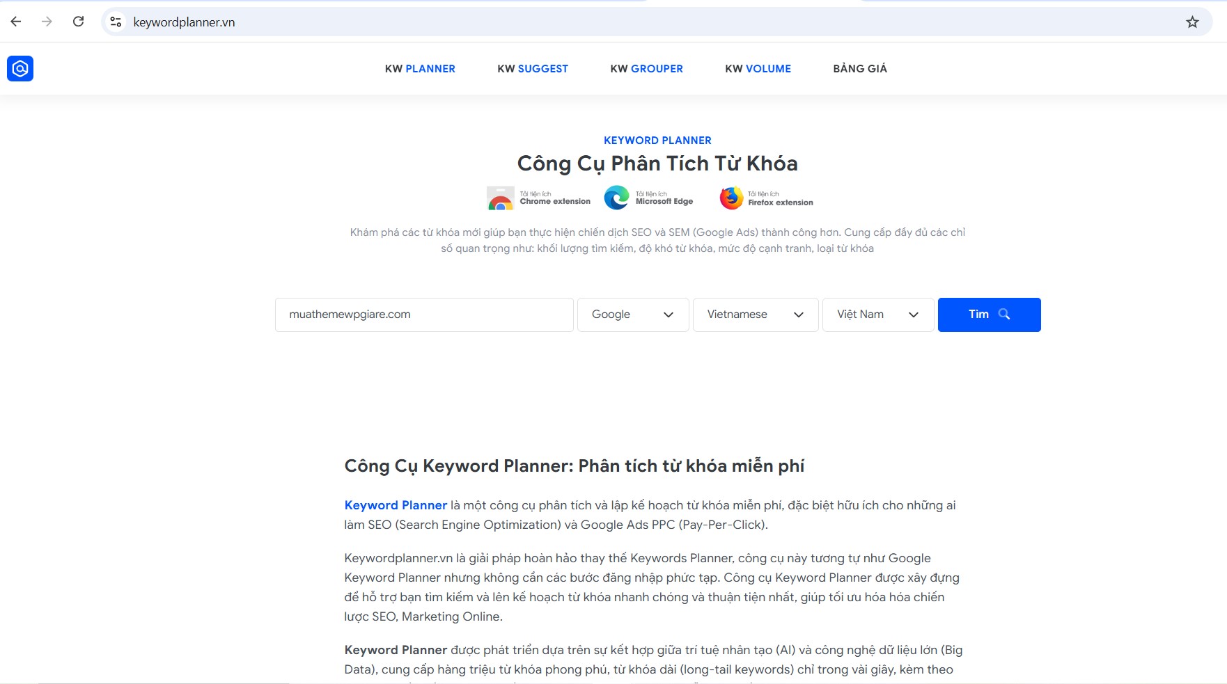 Google Keyword Planner - công cụ SEO từ khóa miễn phí cực kỳ chất