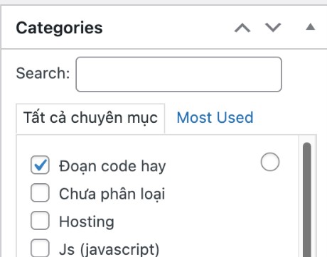Cách Thêm Ô Tìm Kiếm Danh Mục (Category) Trong WordPress