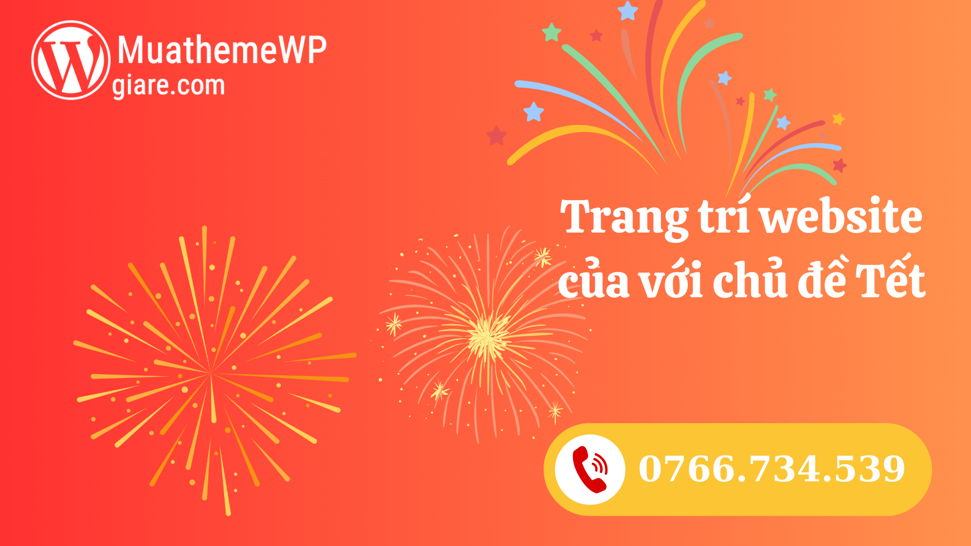 Thêm hiệu ứng pháo hoa bắn lên ở chân trang cho trang web WordPress