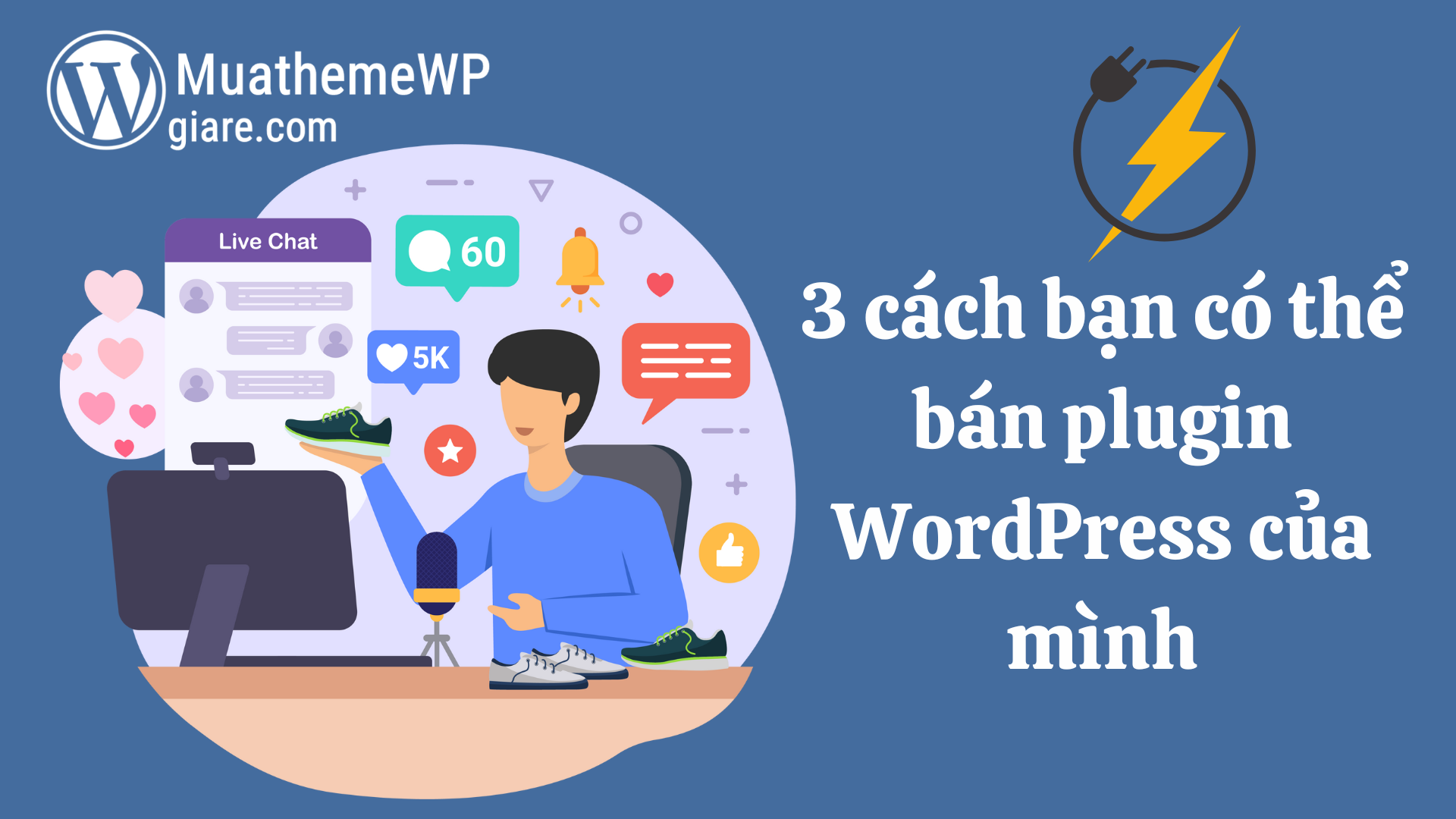 Hình ảnh minh họa ba phương pháp chính để kiếm tiền từ plugin WordPress: Bán trực tiếp trên website của bạn: Tự quản lý và bán plugin qua trang web cá nhân, giúp kiểm soát lợi nhuận và giao tiếp khách hàng. Bán qua các nền tảng thương mại: Đăng tải plugin lên các chợ như CodeCanyon, nơi có lượng truy cập lớn từ khách hàng tiềm năng. Mô hình Freemium: Cung cấp phiên bản miễn phí để thu hút người dùng và bán các tính năng cao cấp qua phiên bản trả phí.