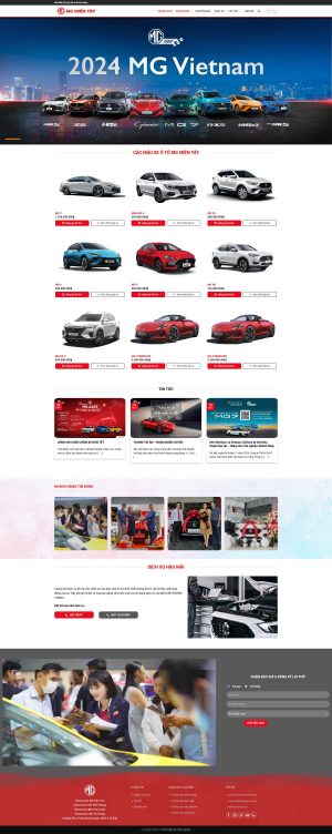 Theme wordpress showroom oto bán xe MG