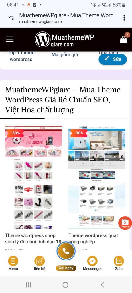 Thủ thuật wordpress – Code thêm nút Edit nhanh cho Admin trên Mobile WordPress