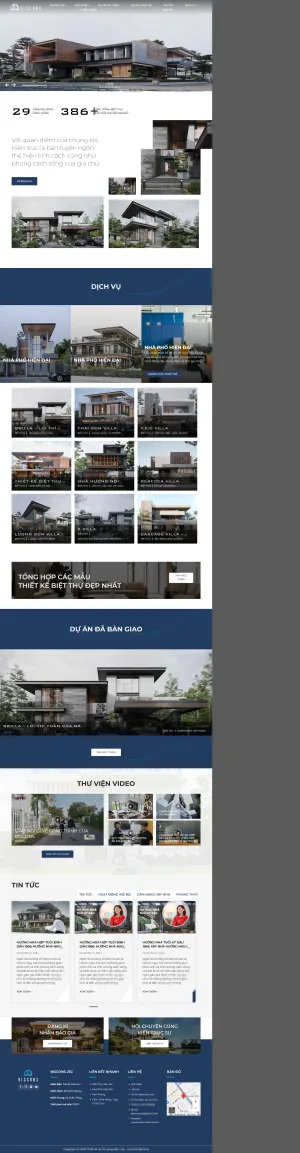 Theme Wordpress Thiết kế kiến trúc, thi công công trình