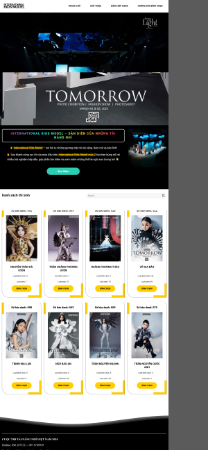 Theme Wordpress Website Bình Chọn Thí Sinh