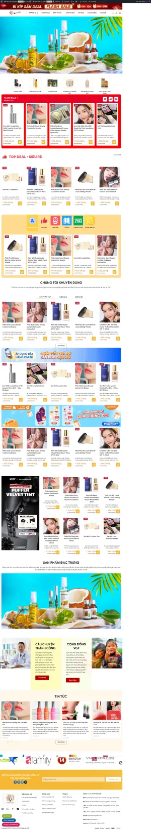 Theme Woldpress Website bán mỹ phẩm làm đẹp