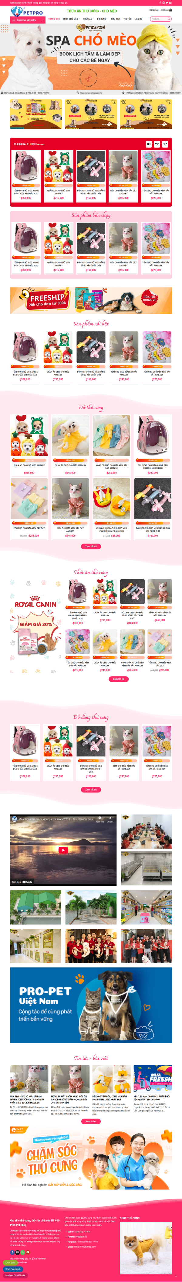 Theme Wordpress Shop bán thức ăn thú cưng chó mèo