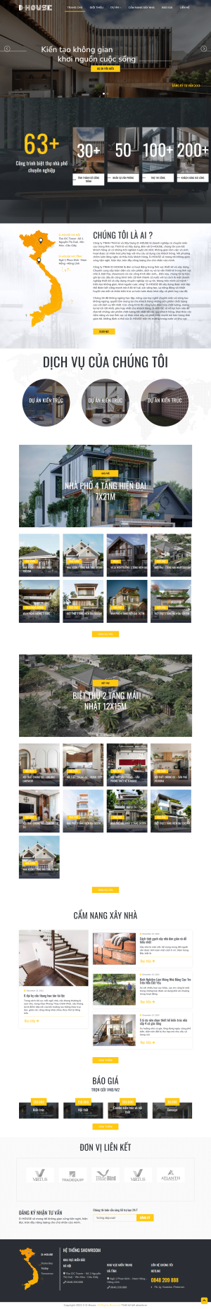 Theme wordpress giao diện thiết kế thi công nhà cửa