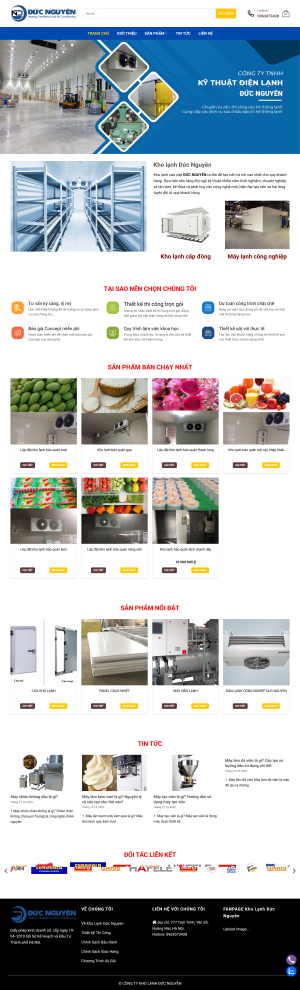 Theme wordpress kho bảo quản đông lạnh công nghiệp