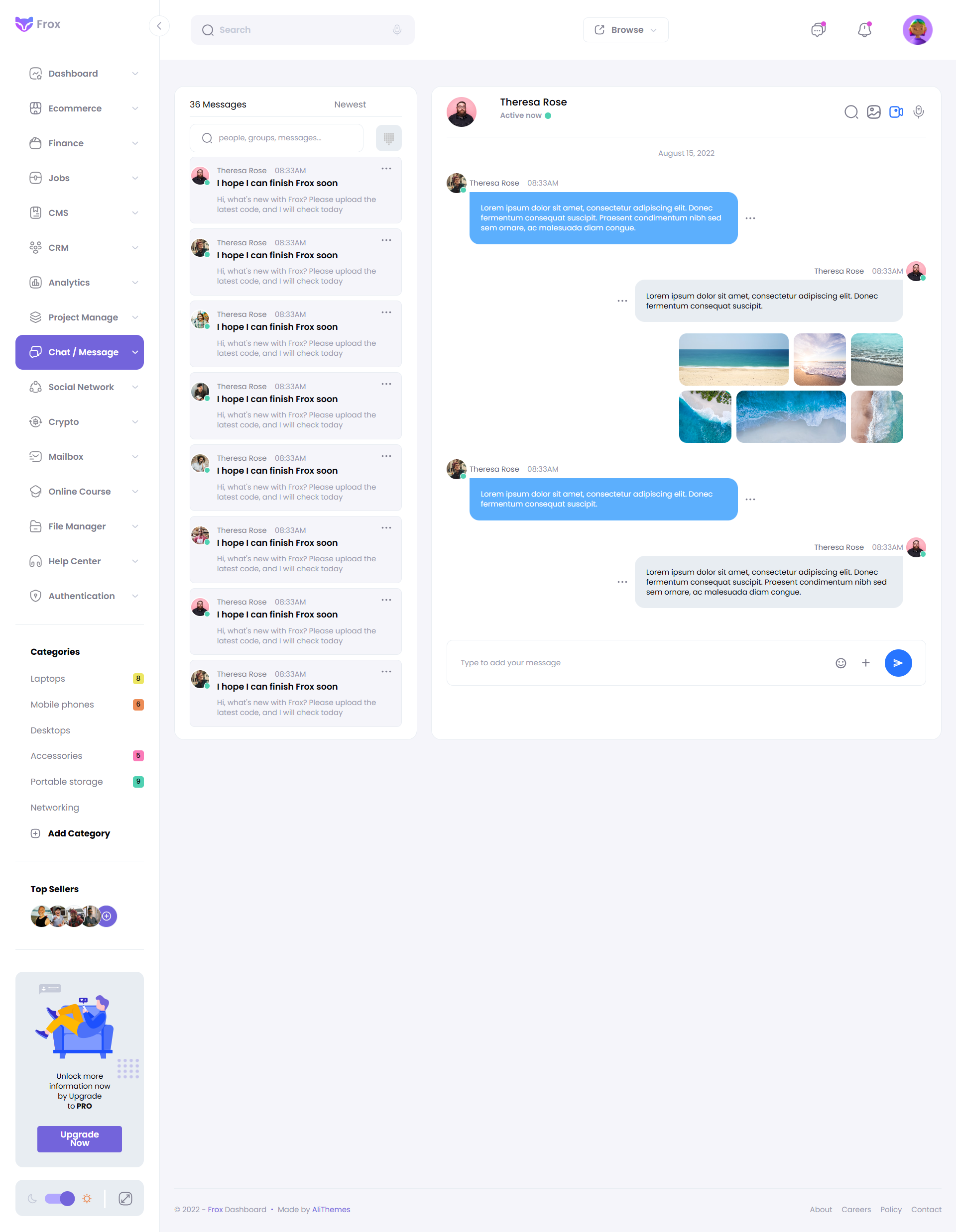 Frox – Sharecode Mẫu Dashboard TailwindCSS Đa Năng, Tối Ưu Cho Nhà Phát Triển Web
