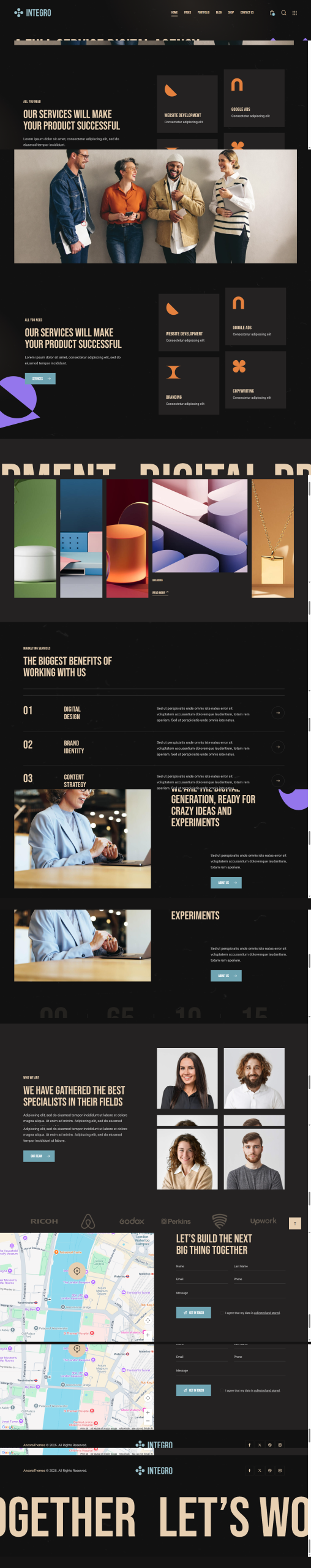 Sharecode Theme WordPress Miễn Phí: Integro – Giao Diện Đỉnh Cao Cho Studio & Agency Sáng Tạo