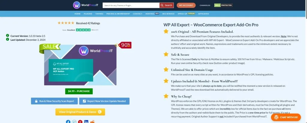 Tải Plugin WP All Export – WooCommerce Export Add-On Pro (Bản Gốc, Đầy Đủ Tính Năng)