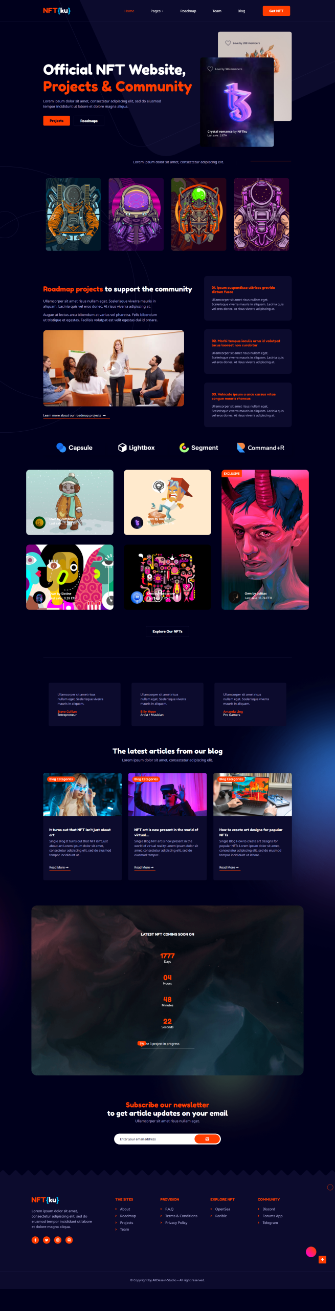 Tặng Miễn Phí Template NFT “NFTku” – Dựng Web Chuẩn Vũ Trụ Metaverse, Không Cần Biết Code!
