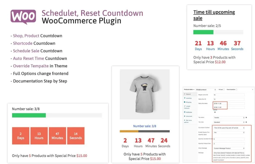 WooCP – Plugin Đồng hồ đếm ngược tự động cho WooCommerce: