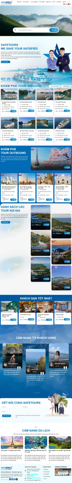 Theme wordpress Tour du lịch cao cấp