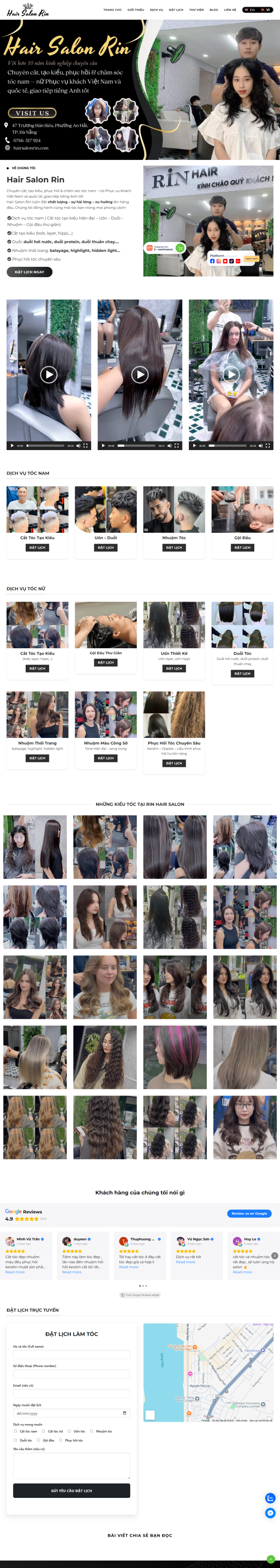 Theme wordpress đăng ký lịch hẹn cắt tóc giá rẻ
