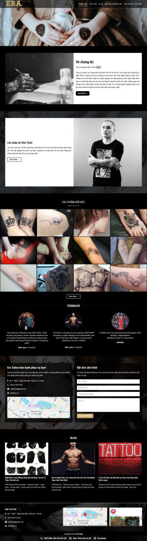 Theme wordpress xăm hình-Tattoo nghệ thuật