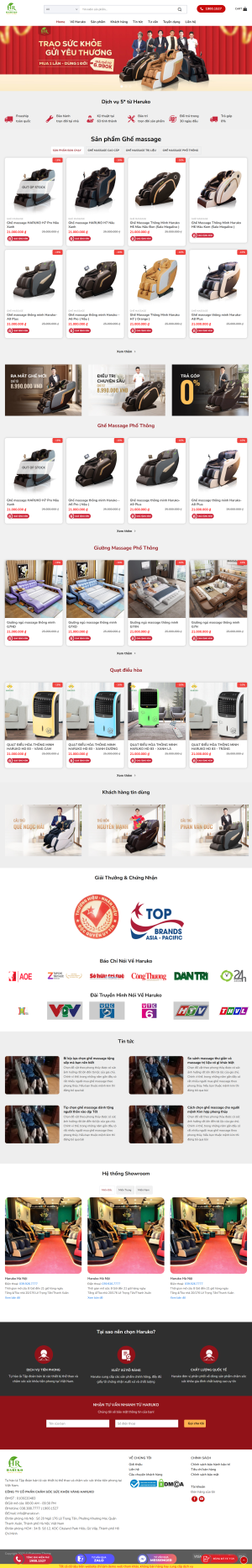 Theme wordpress website bán ghế massage chuyên nghiệp