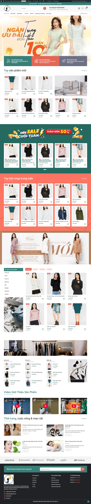 Theme Wordpress Giao Diện Thời Trang03 Giá Rẻ