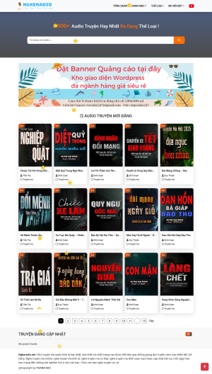 Theme worspress Website Audio Truyện Ma