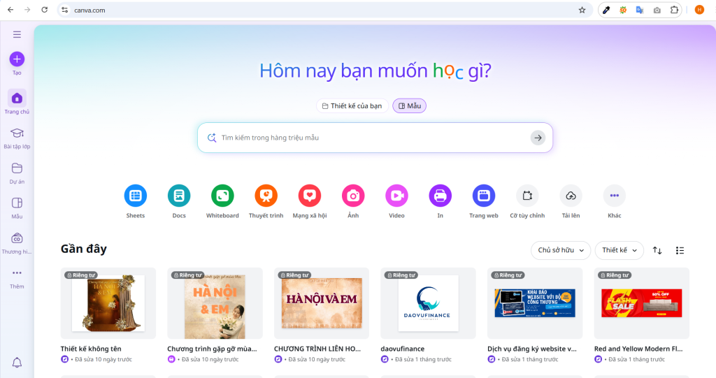 Nâng Cấp Tài Khoản Canva Edu Giá 299K/Năm