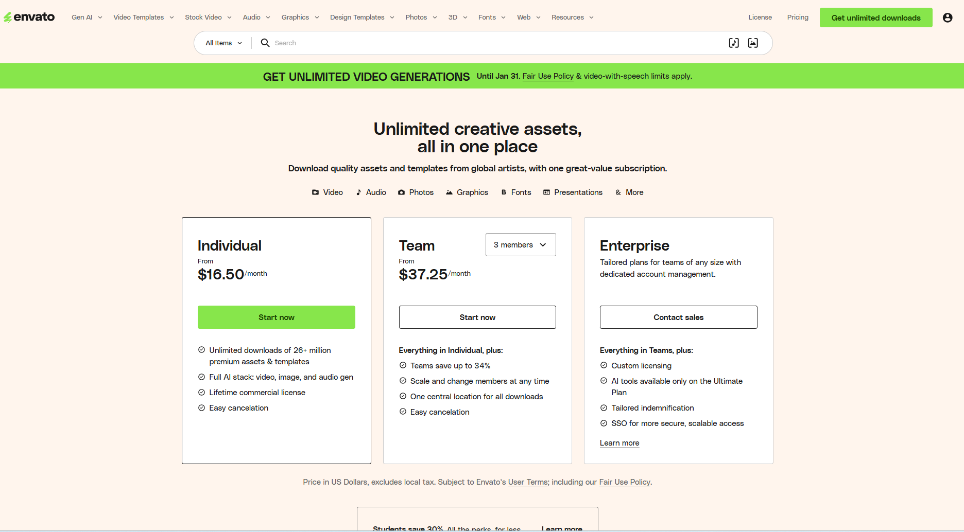Share tài khoản Elements.Envato.com giá rẻ – Giải pháp tiết kiệm cho designer, marketer Việt Nam 4 So sánh mua chung và tài khoản Envato Elements riêng