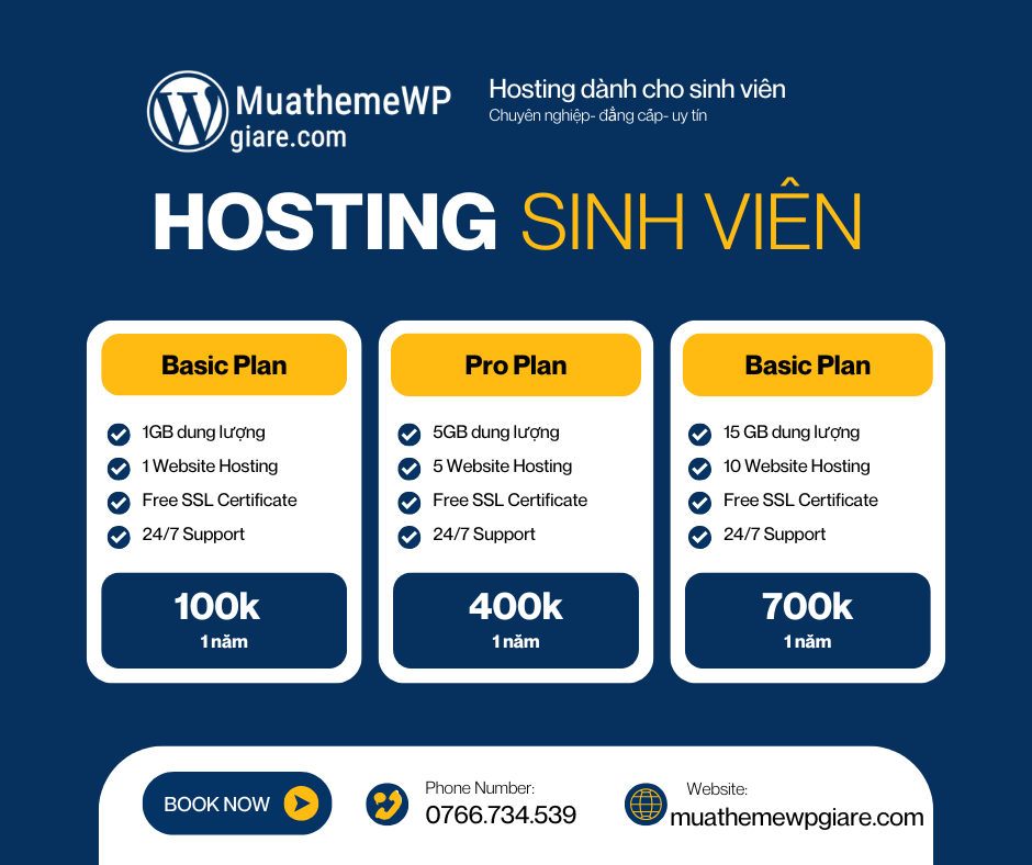 Hosting Sinh Viên Giá Rẻ – Chất Lượng – Uy Tín tại Muathemewpgiare.com