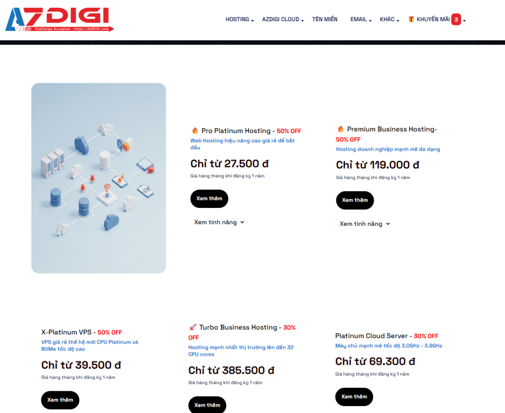 Mua Hosting và Máy chủ cao cấp tại AZDIGI có uy tín không?