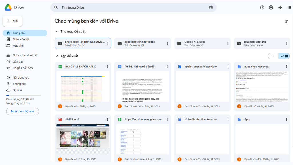 Nâng cấp dung lượng 2TB chính chủ giá rẻ chỉ 120k/năm