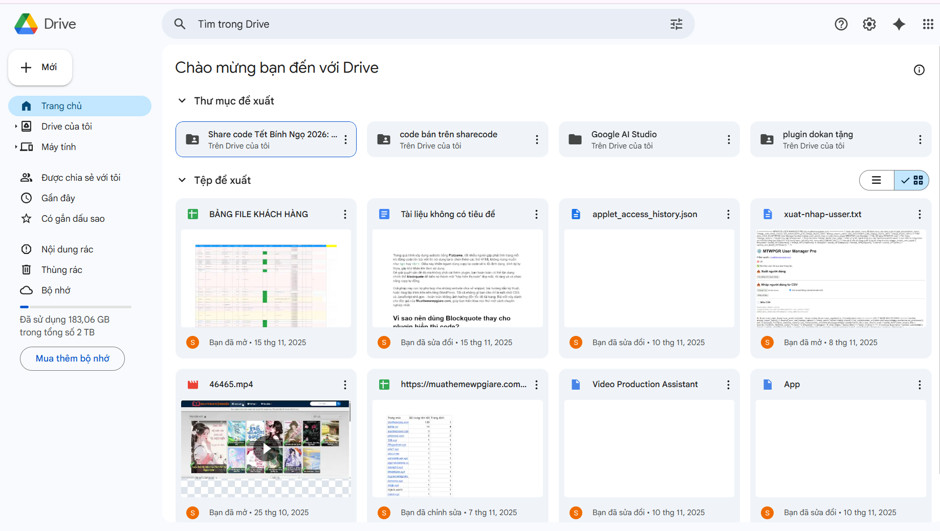 Nâng cấp dung lượng 2TB chính chủ giá rẻ chỉ 120k/năm