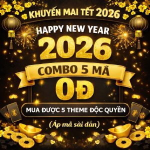 Combo Tết 2026 – 5 Mã Giảm Giá Theme độc quyền (dùng dần, không giới hạn thời gian)