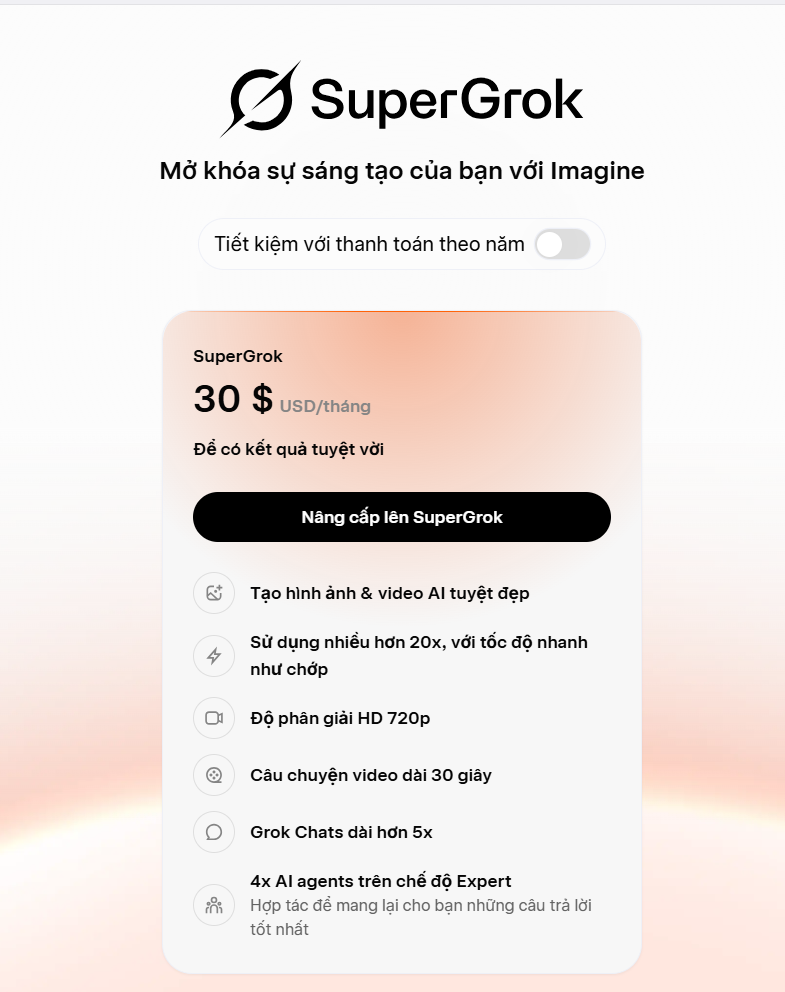 Tài khoản Super Grok giá rẻ chỉ 150k/tháng 3 tai khoan super grok gia re