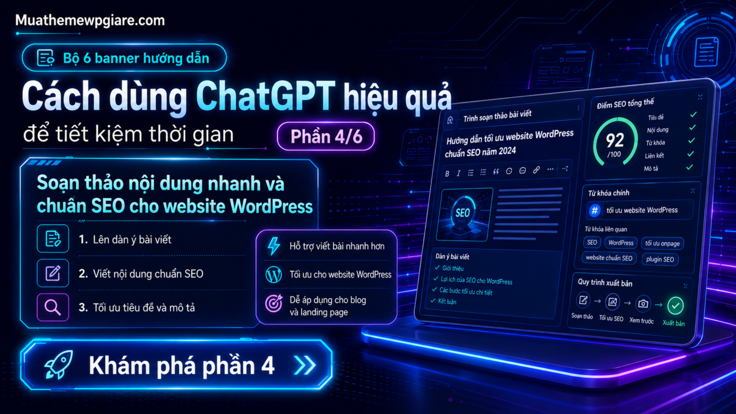Cách dùng ChatGPT hiệu quả để tiết kiệm thời gian 10 Soạn thảo nội dung nhanh và chuẩn SEO cho website WordPress