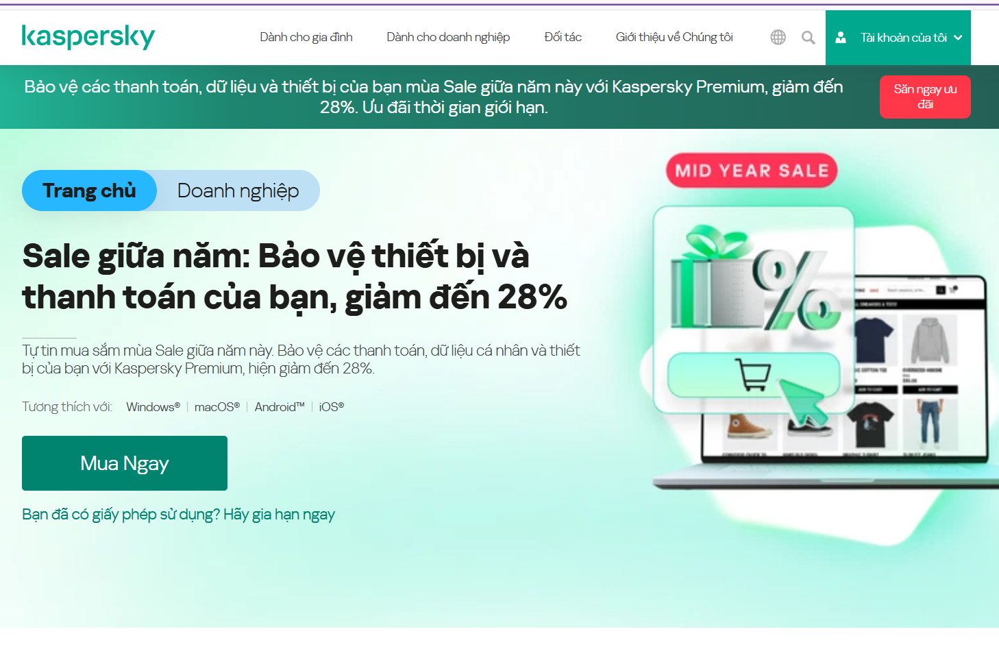 Mua Kaspersky Premium Antivirus Với VPN Không Giới Hạn Giá Rẻ, Bản Quyền Chính Hãng
