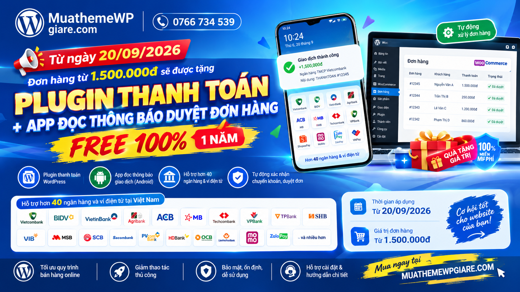 plugin thanh toan wordpress app doc giao dich free 1 nam